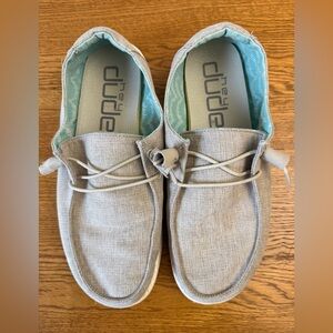 Hey Dude Women's Beige Slip-On Loafers Size 8